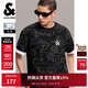 杰克·瓊斯（JACK&JONES）男裝26年夏季新款簡(jiǎn)約純棉滿(mǎn)印寬松短袖T恤男情侶同款小眾個(gè)性T恤 E43黑色 常規 S (170)