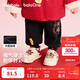 巴拉巴拉兒童加絨長(cháng)褲男女童春季紅色新年拜年服寬松束腳保暖褲
