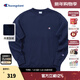 Champion冠軍衛衣男女加絨秋季簡(jiǎn)約刺繡小C圓領(lǐng)套頭長(cháng)袖T恤 藏青色 XL