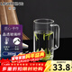 明尊（LIGHTKING）手工吹制高硼硅玻璃杯茶水杯帶把手牛奶杯辦公室透明泡茶杯冷水杯 CP'38（380ml）