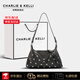 CHARLIE&KELLI品牌 CK輕奢包包女款2026年單肩包字母裝飾腋下包斜挎包七夕禮物 黑色【八倉速發(fā) 品牌禮袋】