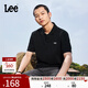 Lee25新品舒適版防曬紫外線(xiàn)翻領(lǐng)Logo織標男涼感短袖polo衫休閑潮 黑色 L