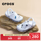 卡駱馳（CROCS）洞洞鞋貝雅卡駱班輕便耐磨一腳蹬休閑鞋|205089 白/深藍-126 44 (280mm)