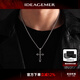 IDEAGEMER925銀十字架項鏈男士個(gè)性復古小眾簡(jiǎn)約百搭痞帥男生吊墜鎖骨鏈潮 十字架吊墜+鈦鋼鏈60CM支持刻字