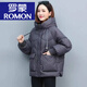 羅蒙（ROMON）官方九江品牌女裝休閑減齡棉服外套冬季韓版寬松時(shí)尚短款 旗艦款灰紫色 L 旗艦款 116-126斤