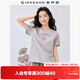 佐丹奴短袖T恤女純棉野餐花園主題復古森系印花圓領(lǐng)上衣13395201