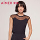 愛(ài)慕內衣女士夏季圓領(lǐng)莫代爾小包袖背心AM725612 160