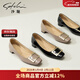 沙馳（SATCHI）低跟單鞋女鞋2025年新款方扣漆皮舒適時(shí)尚裸色工作鞋L237440A
