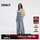 ONLY2025秋季新款復古寬松高腰直筒長(cháng)褲牛仔背帶褲牛仔褲女|12517M001 J33 350水洗牛仔藍 L L褲長(cháng)減短
