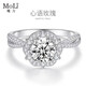 MoLi18k金培育鉆石婚戒鉑金手捧花鉆戒群鑲顯鉆求婚戒指一克拉上海IGI 18k金培育鉆D色VVS/3EX/GRC證書(shū) 1克拉優(yōu)品鉆