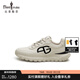 比音勒芬【抗菌防臭】秋冬季男士戶(hù)外通勤鞋子時(shí)尚個(gè)性撞色BG字母休閑鞋男 28米白 40 (250mm)