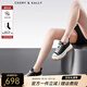 CHERY KALLY透氣黑色百搭運動(dòng)帆布鞋女2025新款增高厚底松糕鞋女休閑板鞋 黑色 Black 37