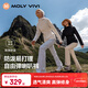 MOLY VIVI喇叭沖鋒軟殼褲女秋冬加絨滑雪褲防風(fēng)防水徒步登山保暖褲魔力薇薇