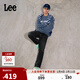 Lee25冬新726標準中腰直筒磨毛黑灰色男牛仔褲保暖 黑灰色 34
