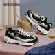 斯凱奇（Skechers）女鞋 2025冬季新款跑步鞋熊貓鞋厚底增高老爹鞋休閑鞋透氣運動(dòng)鞋 小粉熊貓鞋/厚底顯高 36.5