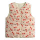 MANIYADAISHU兒童馬甲男童女童背心嬰兒寶寶坎肩內外兩面穿印花內膽棉衣 粉色櫻桃 100