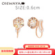 osewaya耳夾無(wú)耳洞輕奢小巧氣質(zhì)日系簡(jiǎn)約耳環(huán)鑲嵌水鉆高級感耳飾 玫瑰金