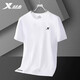 特步（XTEP）運動(dòng)t恤男新款冰絲短袖夏季速干圓領(lǐng)健身衣大碼彈力跑步半袖體恤 珍珠白(冰絲速干) L /175