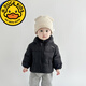 G.duck冬季羽絨服外套兒童加厚連帽外出服男女寶寶保暖衣服白鴨絨上衣冬 黑色 08羽絨服外套 90 cm