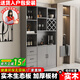 紅森集酒柜客廳餐邊柜一體靠墻柜子簡(jiǎn)約現代展示柜高柜酒吧柜可定制 灰色 長(cháng)120cm寬30高200