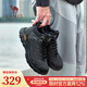 駱駝（CAMEL）男鞋冬季加絨保暖戶(hù)外登山鞋厚底增高防滑舒適徒步運動(dòng)鞋子男 G13W379077 黑色 42