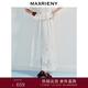 MAXRIENY波嬉風(fēng)半裙25夏款西波米亞收腰散擺蕾絲中長(cháng)裙高級氣質(zhì)感 漂白 S