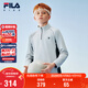 FILA【抗靜電】斐樂(lè )蛋白T兒童T恤長(cháng)袖2025秋冬中大童運動(dòng)訓練上衣