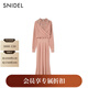 SNIDEL2026春夏新品甜美雪紡拼接露肩交叉針織連衣裙SWNO261316 粉色 均碼 (F)
