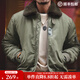 馬登工裝美式復古B15飛行員棉服夾克男保暖毛領(lǐng)加厚棉衣秋冬男士外套 綠色 【衣服男裝冬季外套/襖子男/男士棉服/棉襖男】 2XL