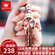 歐利時(shí)（OLEVS）瑞士認證品牌手表女簡(jiǎn)約氣質(zhì)女士手表鎢鋼雙日歷夜光防水石英表 OLEVS-8697女-鎢鋼玫金色