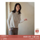 旅途原品 長(cháng)袖t恤女寬松版打底衫高領(lǐng)春寬松韓版純色內搭上衣-陪伴很長(cháng) 乳白色-現貨 L