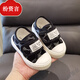 紛資言2025魔術(shù)貼春秋款兒童帆布鞋板鞋男童女童休閑1-7歲寶寶鞋運動(dòng)鞋 A229黑 29 /內長(cháng)18厘米