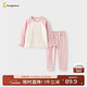 童泰（TONGTAI）寶寶套裝秋冬季兒童衣服男女童上衣褲子大童無(wú)骨家居服粉色140cm