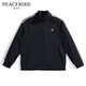 太平鳥(niǎo)男裝【CNY新年系列】 潮流寬松拉鏈開(kāi)衫衛衣 黑色1（闊型） XXL