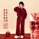 女童加絨衛衣套裝過(guò)年服冬裝2026新款兒童女孩本命年12歲運動(dòng)衣服 安哥拉紅加絨套裝【冬季加絨款】 150