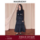 MAXRIENY法式復古連衣裙25秋款梭織毛織拼接長(cháng)裙宴會(huì )約會(huì )裙子 黑色 L
