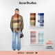 Acne Studios【新年禮物】男女同款 格紋流蘇彩虹Vally圍巾羊毛披肩CA0084 板栗棕色/黃綠色 均碼