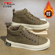 公牛世家男鞋2025秋冬新款高幫英倫風(fēng)休閑板鞋子男士皮面百搭平底運動(dòng)鞋