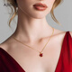 AJIDOU阿吉豆項鏈小眾爆款雙面愛(ài)心吊墜細鏈輕奢高級感職場(chǎng)百搭禮物