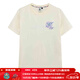 鬼洗機械鬼頭翅膀短袖T恤男女通款3D立體繡花全棉 B840180 81奶白色 XL