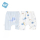 舒貝怡2件裝兒童短褲女童男童夏季寶寶大PP褲子純棉七分褲哈輪褲藍110