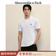 Abercrombie & Fitch【經(jīng)典POLO】小麋鹿圖案男裝25夏季美式通勤短袖T恤 白色 L (180/108A)