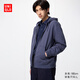 優(yōu)衣庫男裝女裝連帽拉鏈運動(dòng)開(kāi)衫長(cháng)袖外套休閑衛衣479800 475380 479800/67海藍色 L
