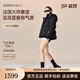 高梵楊冪同款黑金鵝絨服女王5.0短款修身百搭顯瘦女士羽絨服秋冬外套 黑色 M