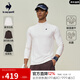 樂(lè )卡克（Le coq sportif）【網(wǎng)球】法國公雞2025年秋冬新品男款拼接長(cháng)袖T恤 象牙白色 L