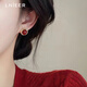 Lnieer秋冬法式復古紅瑪瑙耳釘新中式輕奢高級感氣質(zhì)耳環(huán)女新年紅色耳飾 紅瑪瑙耳釘【S925銀針】