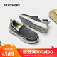 斯凱奇（Skechers）夏季男鞋休閑鞋百搭時(shí)尚帆布鞋舒適復古一腳蹬 海軍藍色-465 39.5 (250mm)