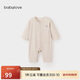babylove嬰兒連體衣春秋季輕薄保暖衣服男女寶寶純色哈衣爬爬服打底睡衣