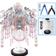 鋼達鋼達粉黛銀鳳冠diy手工材料國風(fēng)拼裝模型3d立體金屬拼圖新婚禮物 鋼達銀粉鳳冠含支架+工具