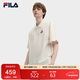FILA斐樂(lè )官方情侶款針織短袖POLO衫2025夏時(shí)尚簡(jiǎn)約休閑寬松上衣